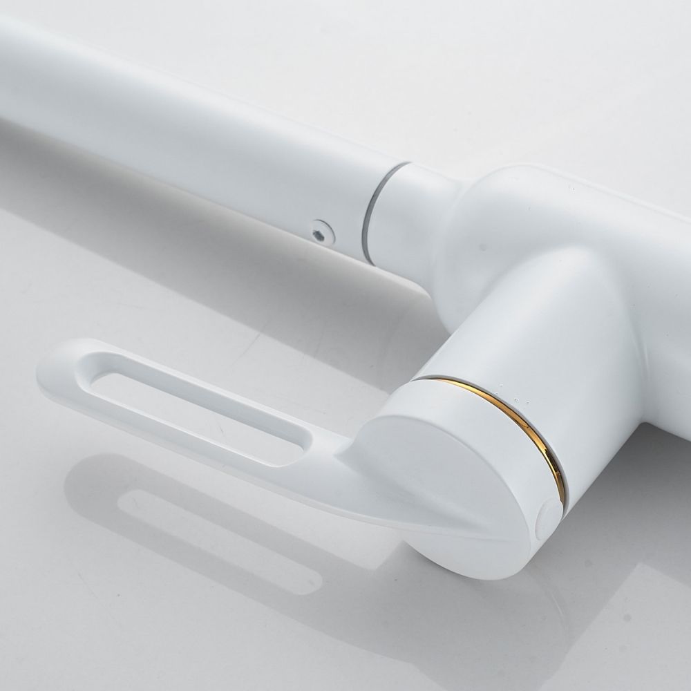 Смеситель для кухни Raffine F103C, белый