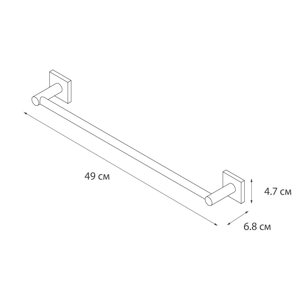 Полотенцедержатель FIXSEN LUX CHROME FX-15001, хром, артикул FX-15001