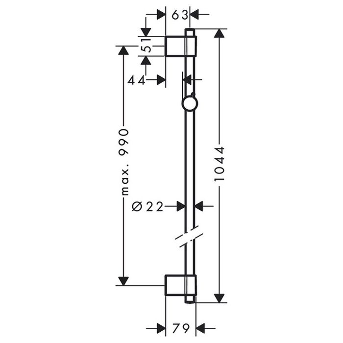 HG Штанга для душа Unica' Varia 1,05 м, цвет: хром HG Штанга для душа Unica' Varia 1,05 м, цвет: хром