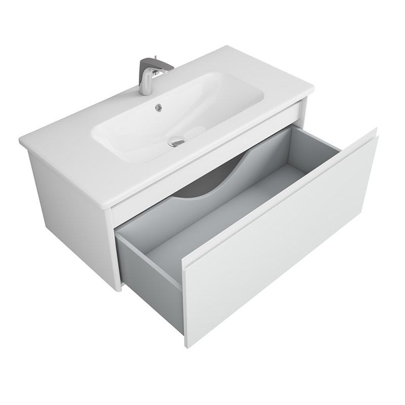 Тумба под раковину Owl 1975 Malaren 100 OW03.04.05 подвесная Белая, артикул OW03.04.05