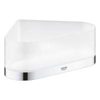 Полочка для душа GROHE Selection, угловая, с держателем, хром/прозрачный белый (41038000) Полочка для душа GROHE Selection, угловая, с держателем, хром/прозрачный белый (41038000)
