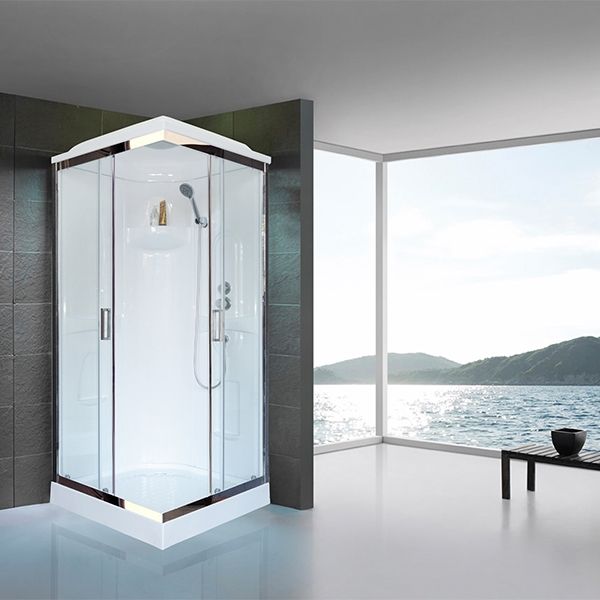 Душевая кабина Royal Bath HP 90х90 RB90HP1-T-CH стекло прозрачное задняя стенка Белая Душевая кабина Royal Bath HP 90х90 RB90HP1-T-CH стекло прозрачное задняя стенка Белая