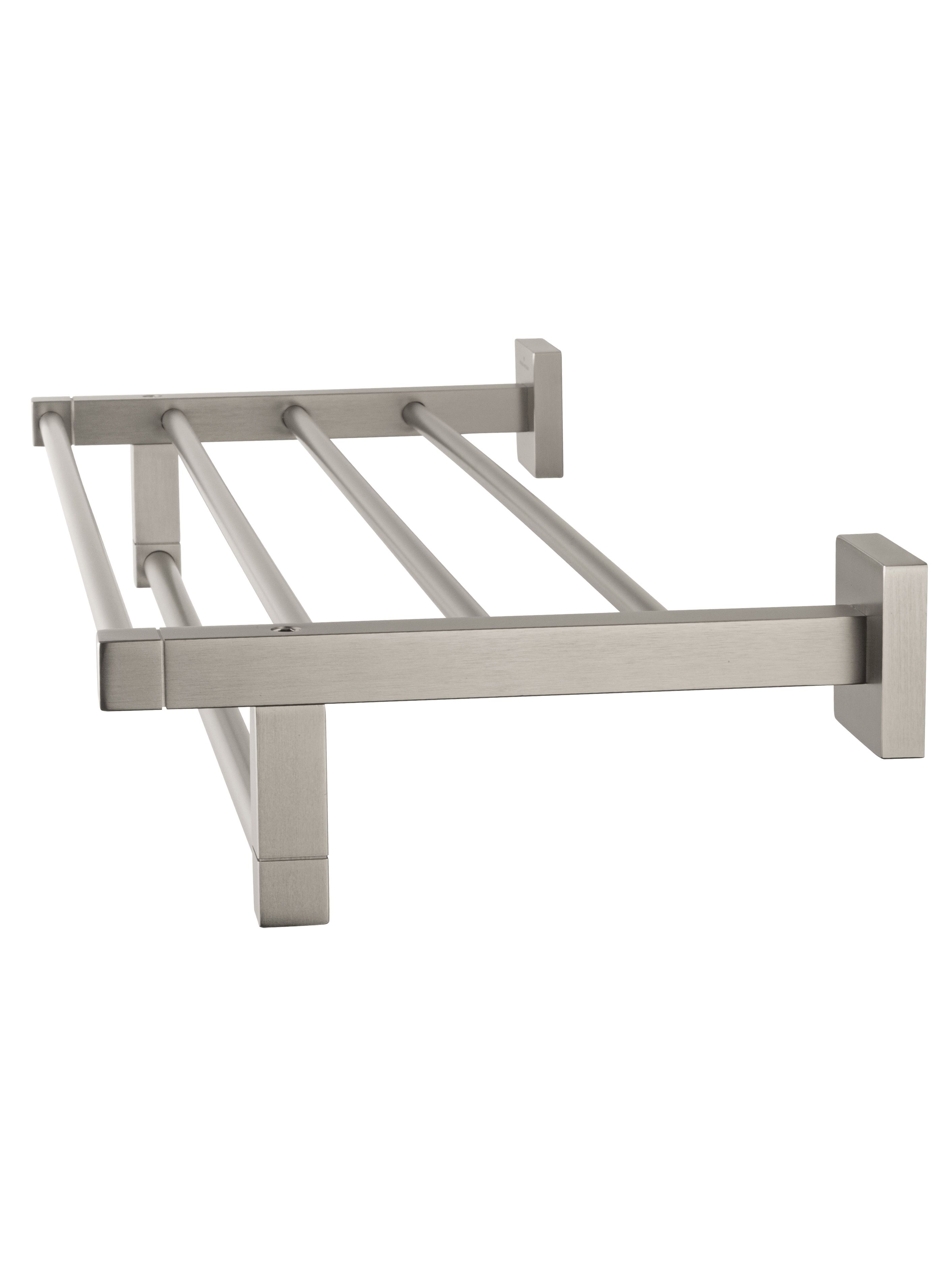 Полотенцедержатель с полкой WONZON & WOGHAND POLO, Брашированный никель (WW-8981-BN)