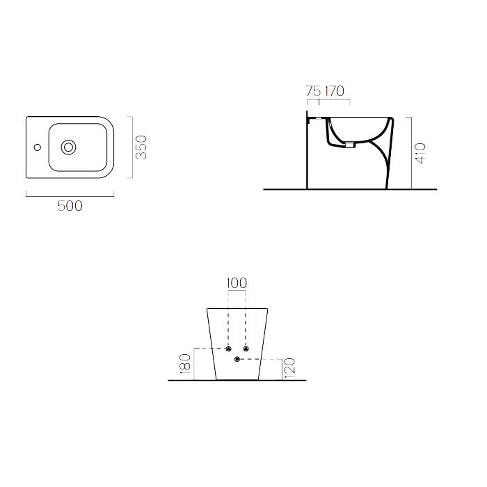 GSI Крепеж горизонтальный для унитазов/биде, с  накладками 2-х цветов: хром и белый