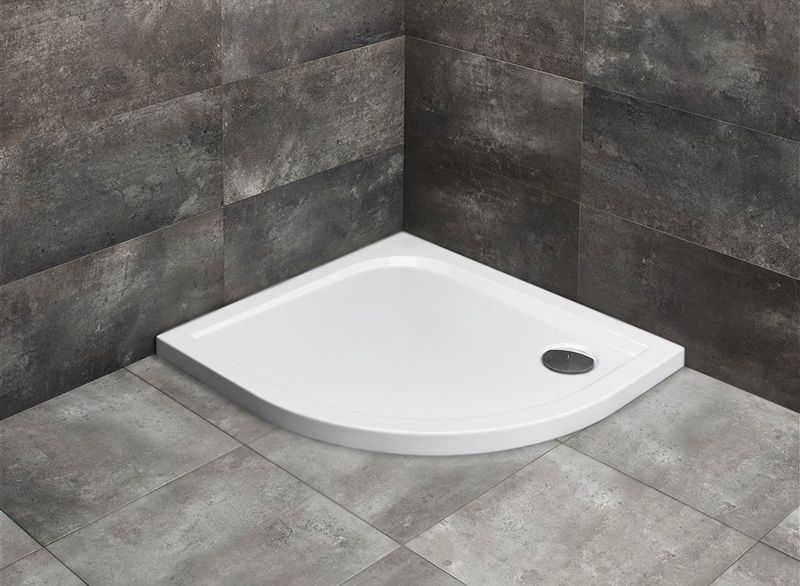 Акриловый поддон для душа Radaway Delos E 80x90x5 белый, в левый угол
