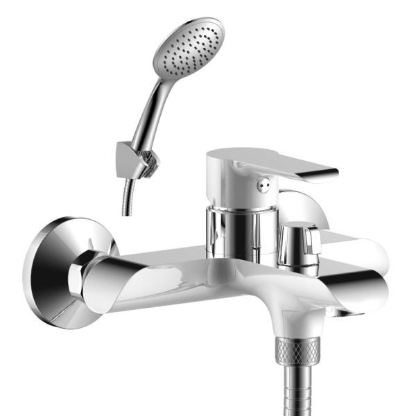 Смеситель для ванны Rossinka W35-31 Белый хром