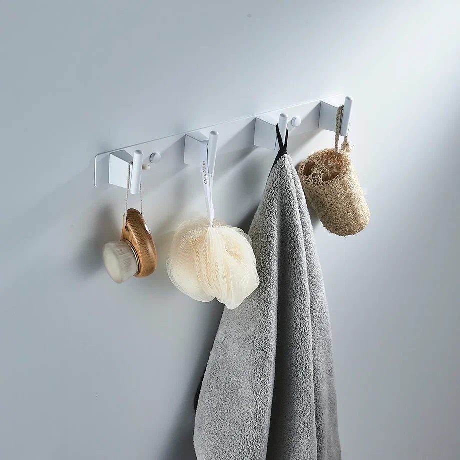 Планка с 4 крючками  Shevanik SG5741C, белый, артикул SG5741C