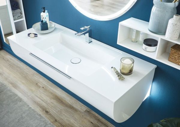 Puris Rounds, раковина из минерального литья усиленная 932 мм, цвет белый