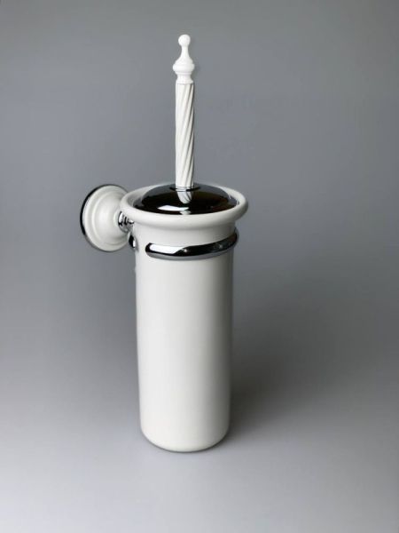 Stil Haus Giunone, настенный керамический ёрш, цвет хром - белый