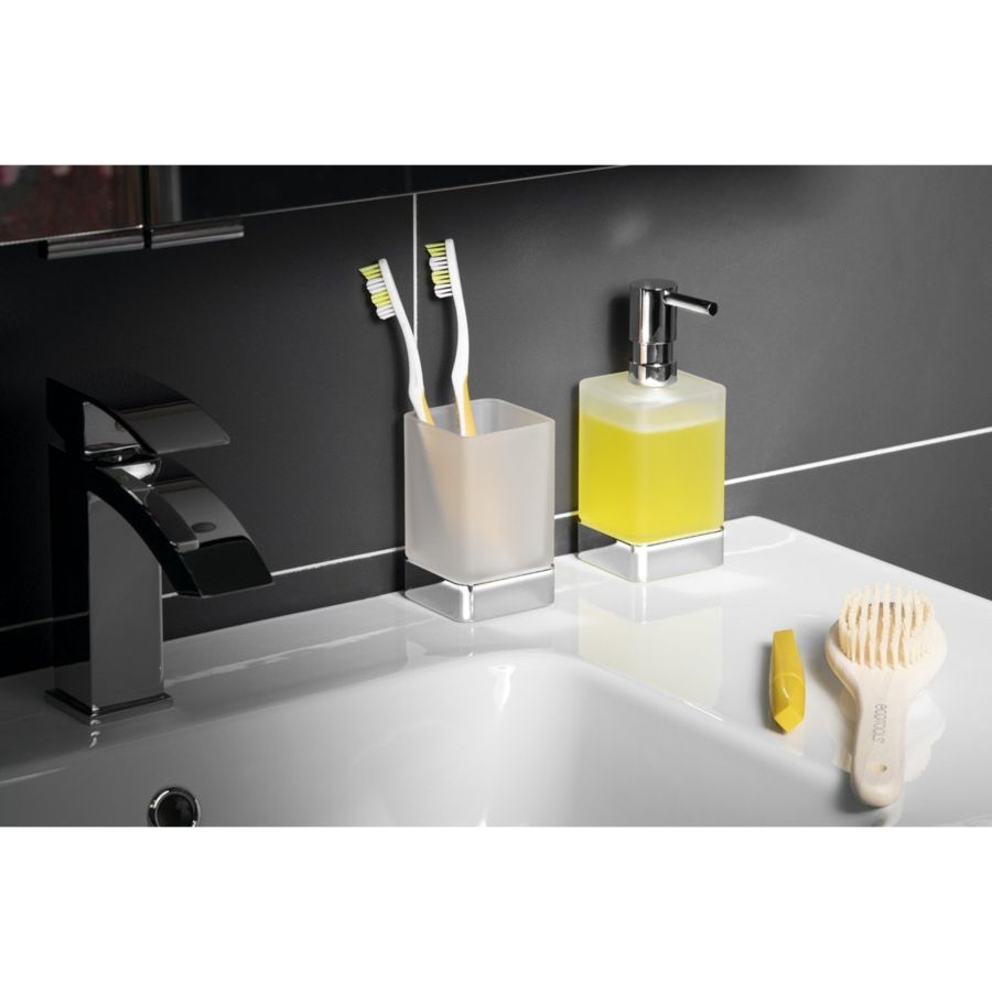 Диспенсер EVEREST стеклянный для жидкого мыла, хром, Sapho, артикул 1313-45