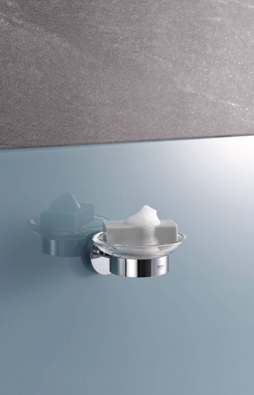 Мыльница GROHE Essentials с держателем, хром (40444001) Мыльница GROHE Essentials с держателем, хром (40444001)
