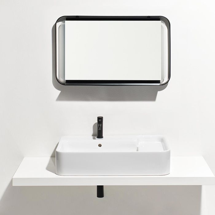 SIMAS HOP  Раковина чаша подвесная 80x50xh18 см, без отв. для смесителя,  цвет белый