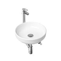 Комплект 4 в 1 Lavinia Boho Bathroom Sink Slim 21510227, накладная фарфоровая раковина 40 см, смеситель с донным клапаном, латунный сифон, угловые вентили 2 шт.