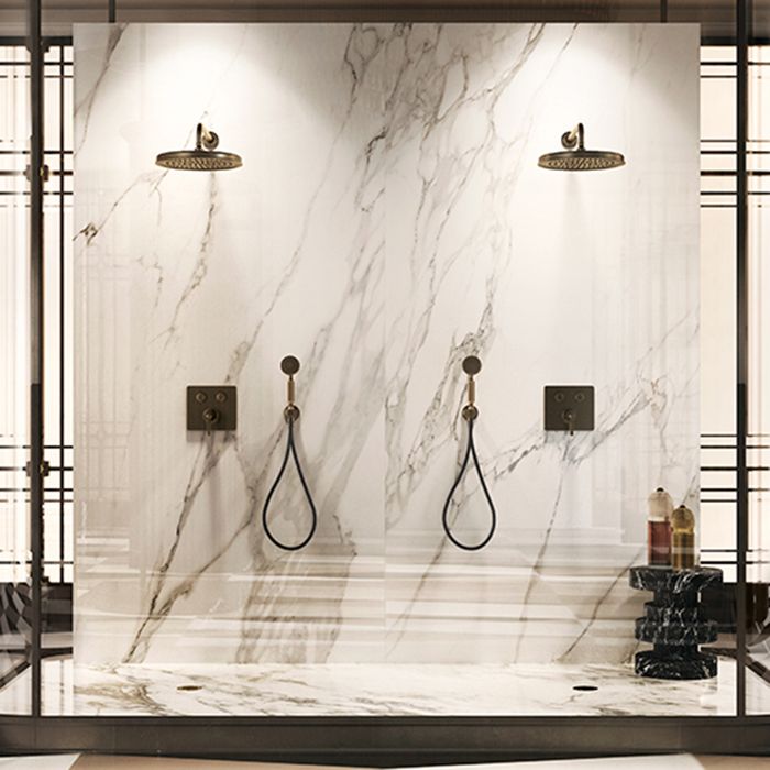 GESSI VENTI20 Верхний душ Ø200 мм., с настенным держателем 389 мм., цвет Brass PVD