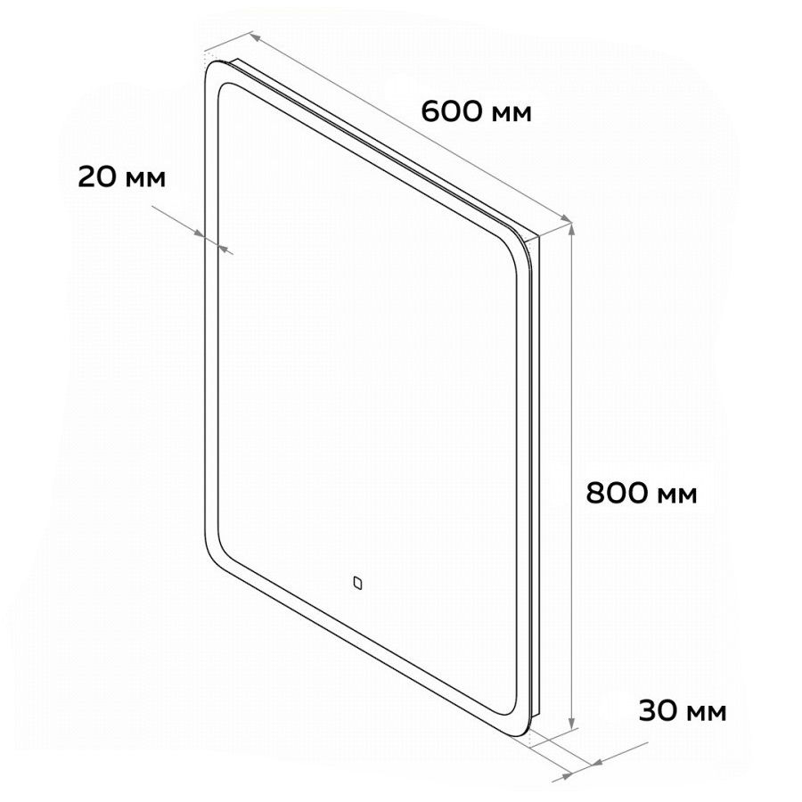 Зеркало Maretti Ritta RI146080K13EL 60x80 см, артикул RI146080K13EL
