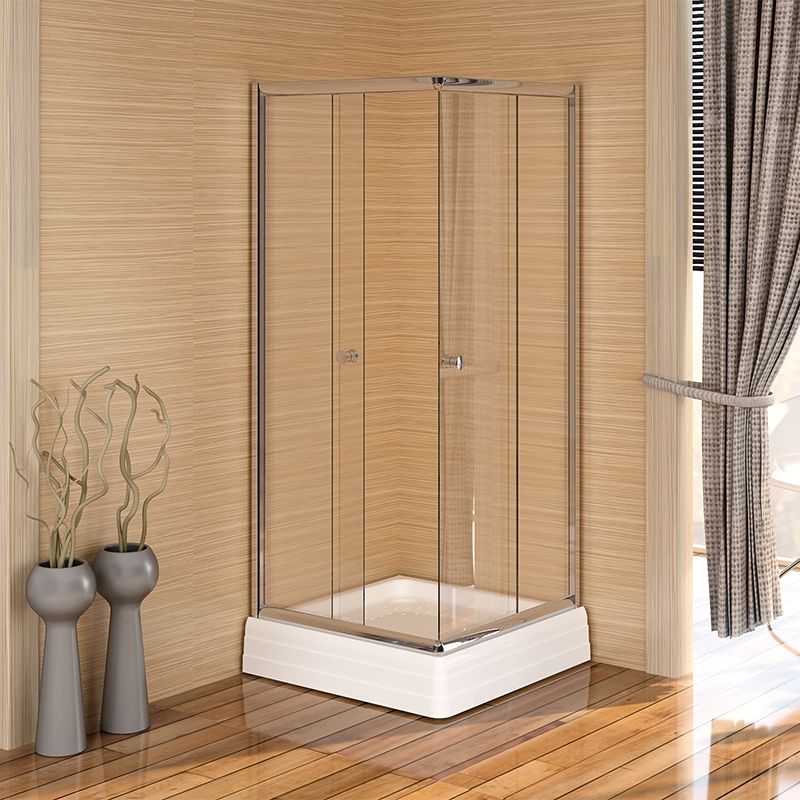 Душевой уголок Radomir Люкс 84x84 1-03-2-0-0-0070 с поддоном профиль Хром стекло прозрачное