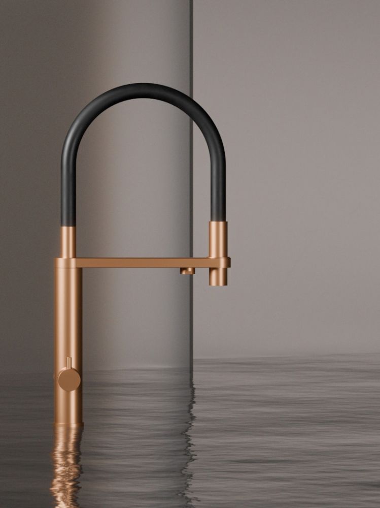 Смеситель для кухни с подключением фильтра Knotlor SS-15/RB, бронза