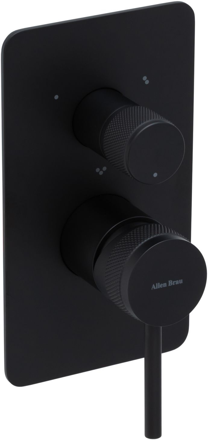 Смеситель для ванны Allen Brau Priority 5.31A11-31 (с внутренней частью, 3 выхода) черный матовый, артикул 5.31A11-31