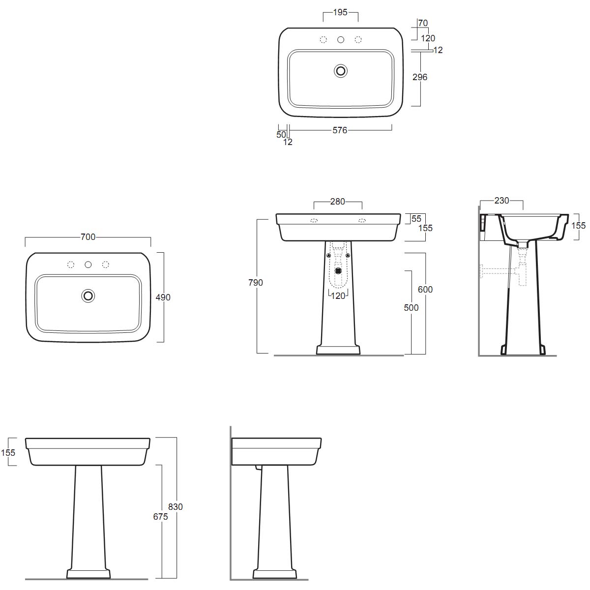 SIMAS Evolution Пьедестал для раковины EVO011bi, EVO012bi, цвет белый