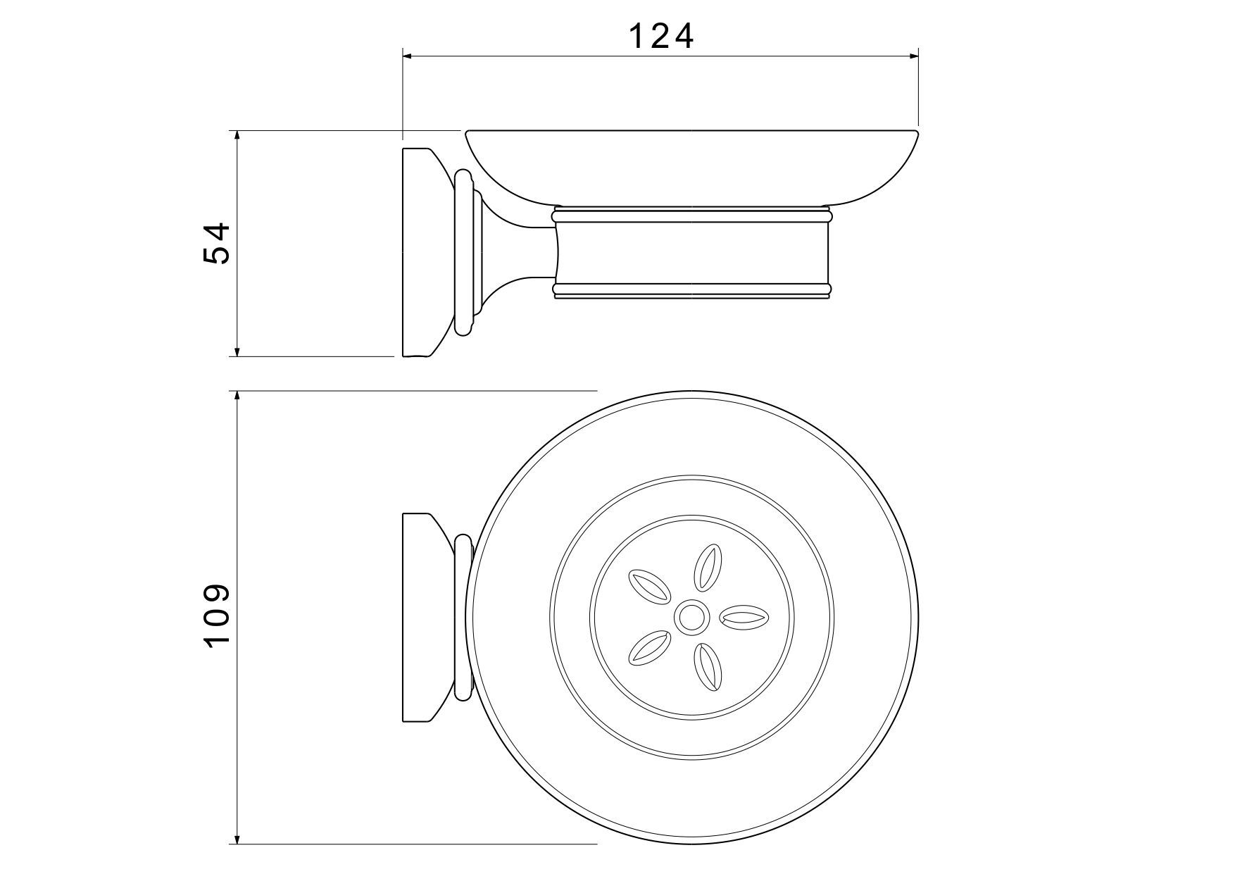Мыльница AQUATEK, матовый черный AQ4503MB КЛАССИК