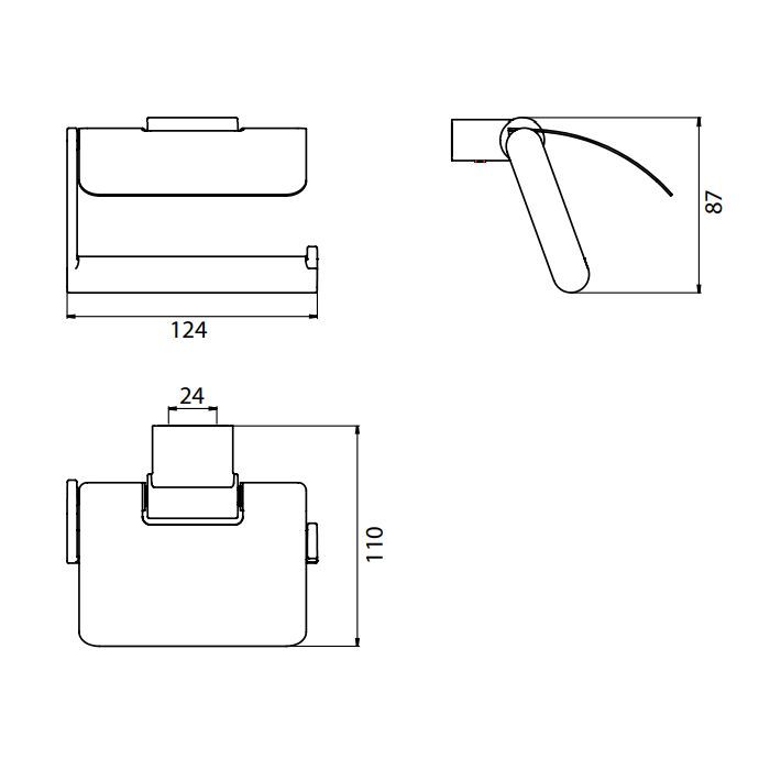 EMCO System2 Держатель т/б с крышкой, цвет хром