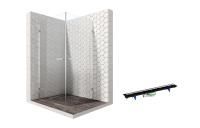 Душевой уголок Ambassador Abner 10011106-PR3, квадратный, линейный трап, 100х100