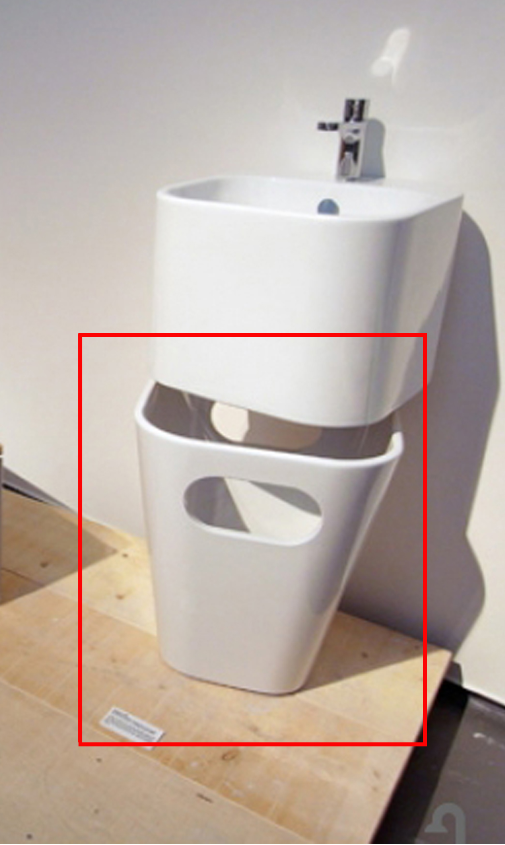 AZZURRA TANDEM Бельевая корзина под раковину из полиуретана 42х42хh52см, белая