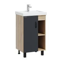 Тумба Onika Тимбер 50 напольная, серая мат./дуб сонома (ум. Фостер 50)