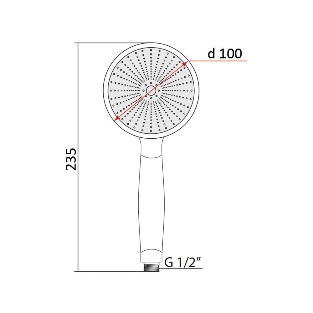 Лейка для душа Славен СЛ-ЗП-049, хром