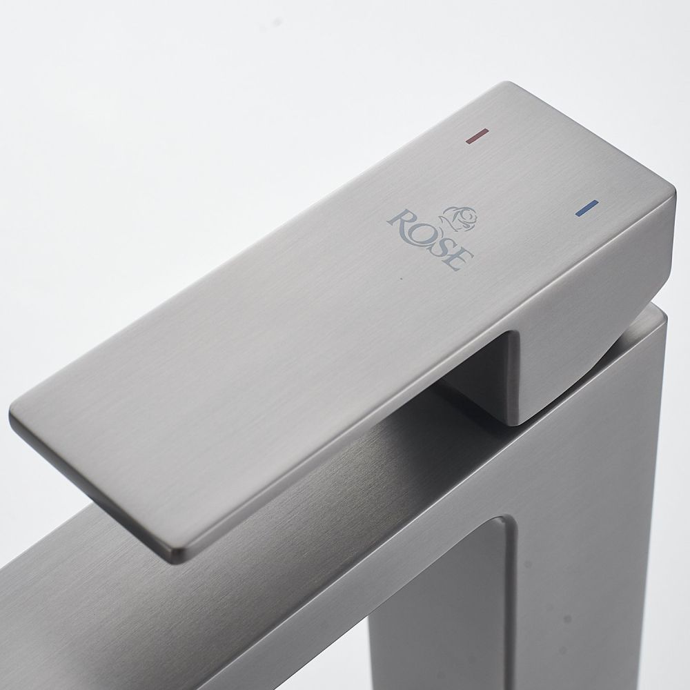 Смеситель для раковины Rose R1801T-1, оружейная сталь