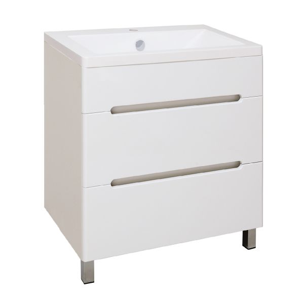Тумба Runo Парма 75 напольная 2 ящика под умывальник УТ000001838 (Omega 75) (00000001141)