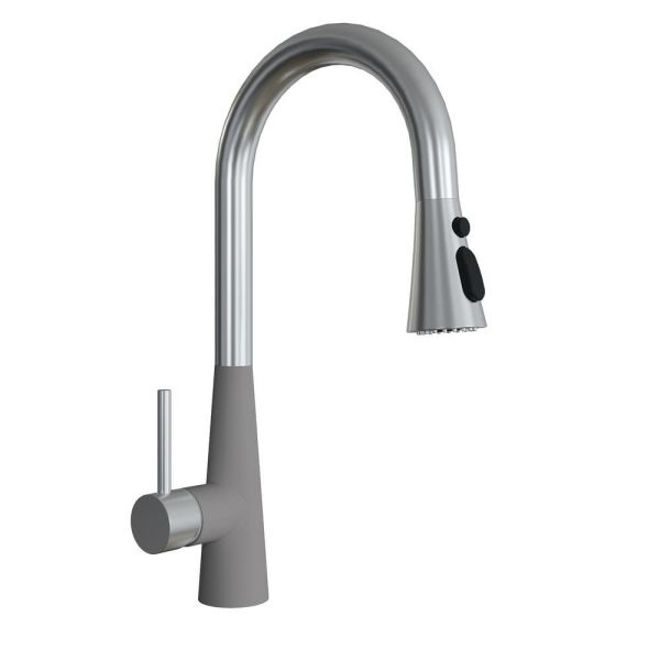 Смеситель для кухни с выдвижным изливом Florentina ВИТА 313.29Н.1223.305, грей