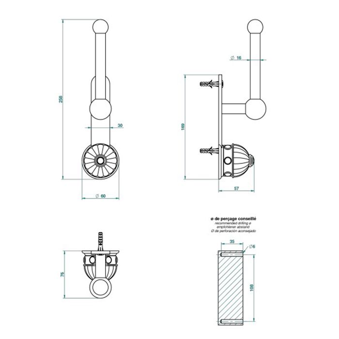 THG Amboise Malachite Держатель туалетной бумаги, подвесной, цвет: золото