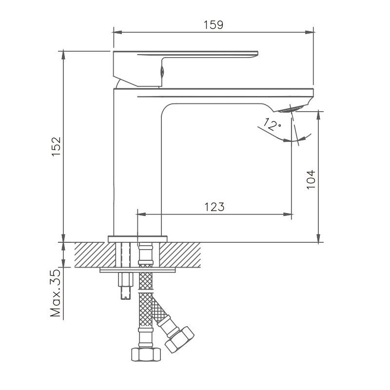 Смеситель для раковины Haiba HB10590, хром
