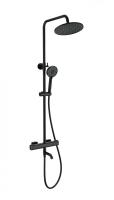 Душевая система с термостатом WONZON & WOGHAND STAY 1, Черный матовый (WW-B3051-A1-MB)