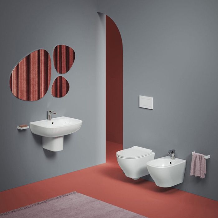 Биде, Artceram, Ten, тип установки-подвесной, ширина, мм-360, глубина, мм-520, высота, мм-310, форма чаши-овальная, отверстия для смесителя-1, материал-керамика, крепления в комплекте, цвет-белый