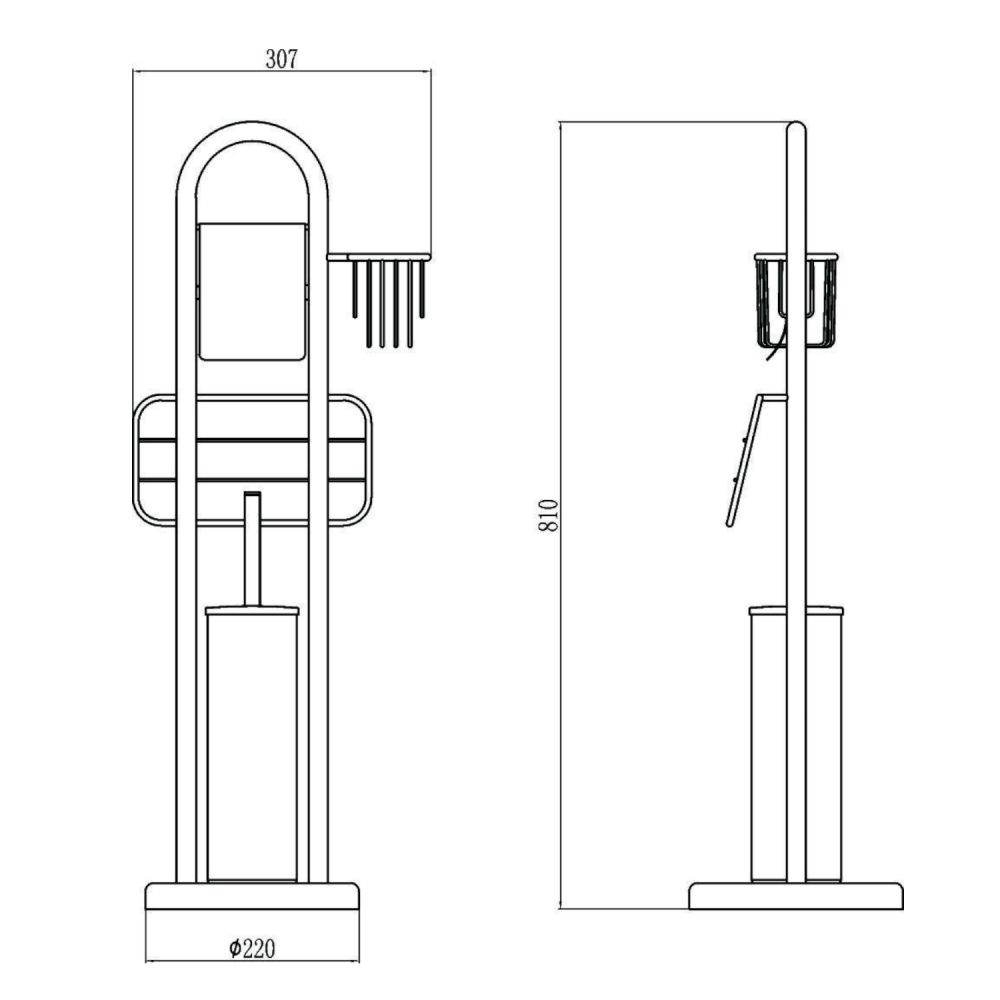 Напольная стойка Savol S-00Y709, хром