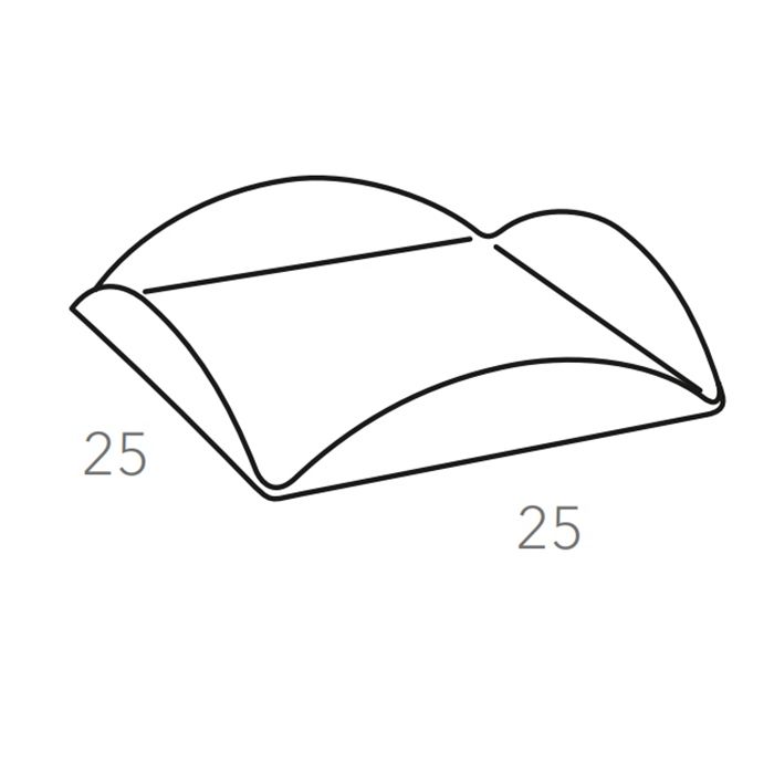 Colombo Adj Подставка для сервировки настольная, 25x25 см, цвет: серый/черный