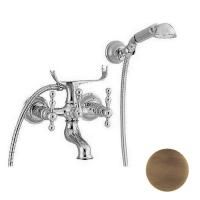 CISAL Arcana America Смеситель настенный для ванны/душа с ручной лейкой, держателем и шлангом, цвет бронза