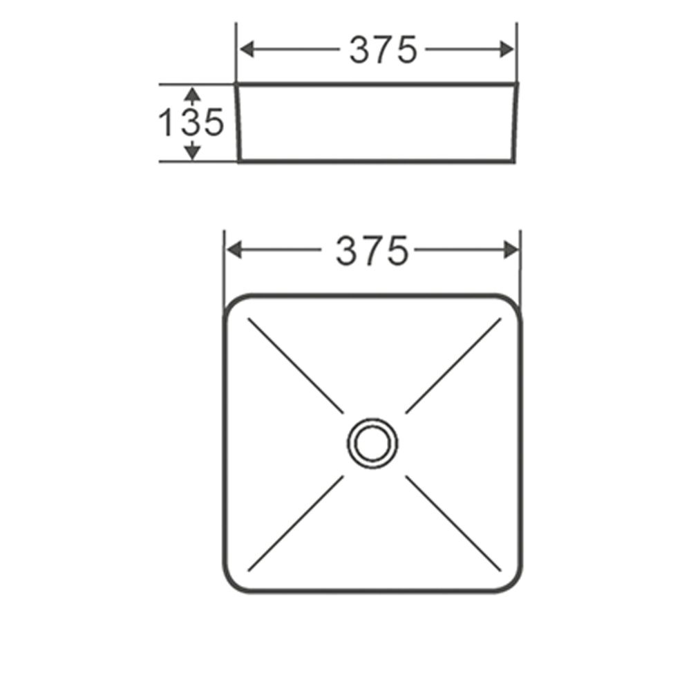 Раковина чаша Terminus Ватикан 05RN37x37x13W, белый, артикул 05RN37x37x13W