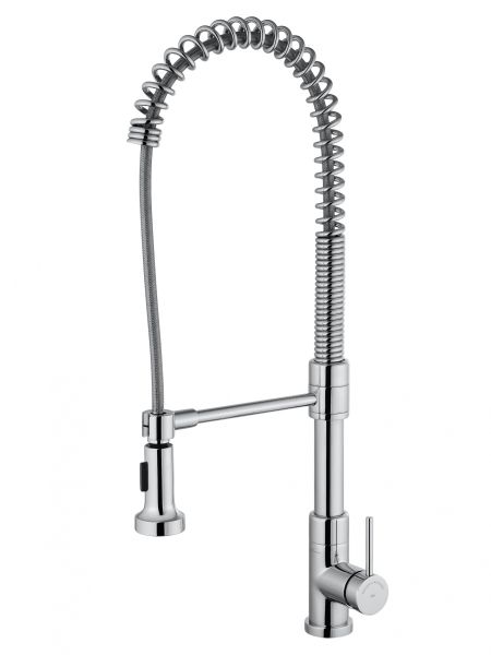 Смеситель для кухни высокий с выдвижным изливом WONZON & WOGHAND Хром (WW-422903-CR)