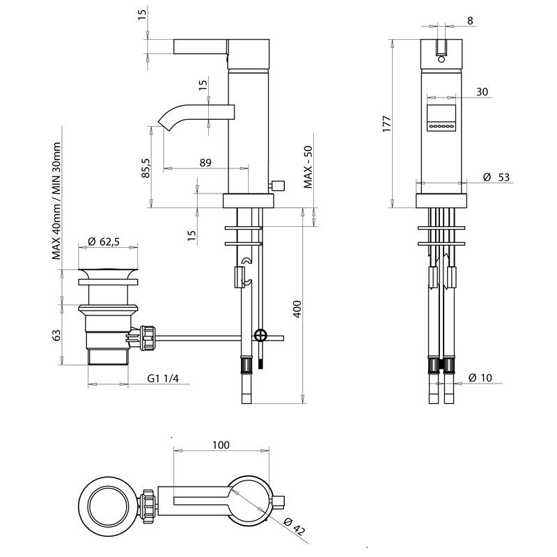 Bongio Tmix15 Смеситель для биде, цвет хром
