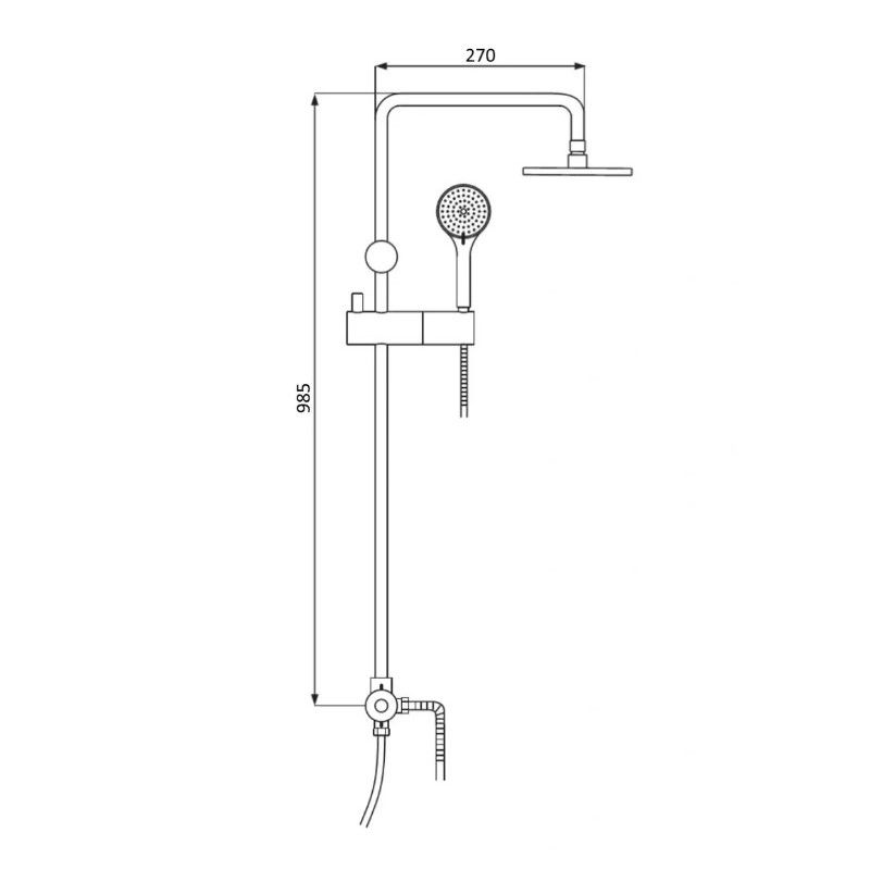 Душевая стойка Сантаком stOmega 1725, хром