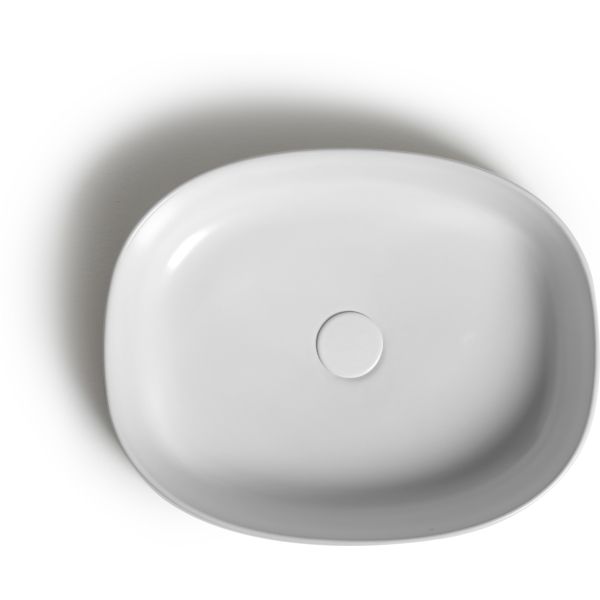 White Ceramic Jumper, накладная прямоугольная раковина 50x40x13h см, цвет оранжевый матовый, артикул W0717OC