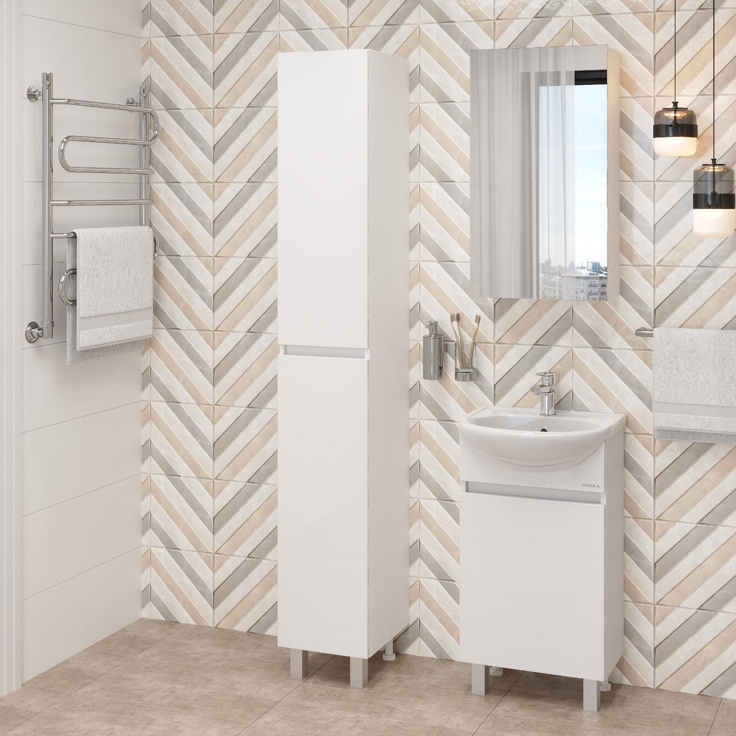 Пенал Onika Милтон 30 напольный, белый, универсальный