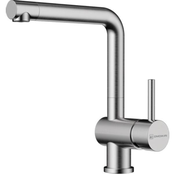 Смеситель для кухни, OMOIKIRI, Tanigawa, тип открывания воды-однорычажный, тип регулирования воды-керамический картридж, монтаж-на раковину/столешницу, отверстия для монтажа-1, высота, мм-283, вынос излива, мм-220, тип излива-поворотный, тип подводки-гибк