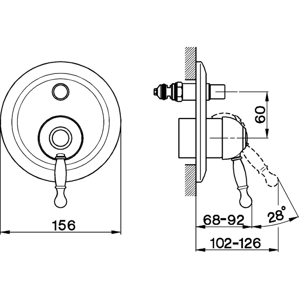 CISAL Arcana Royal Внешняя часть встраиваемого однорычажного смесителя для ванны/душа, цвет бронза