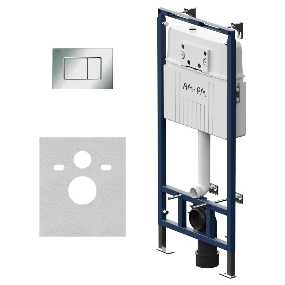 I012710.0251 MasterFit инсталляция для подвесного унитаза с клавишей ProC S, хром глянц I012710.0251 MasterFit инсталляция для подвесного унитаза с клавишей ProC S, хром глянц