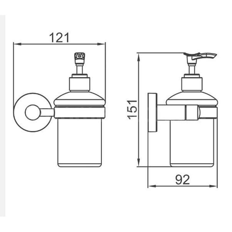 Дозатор жидкого мыла D-Lin D295280, сатин