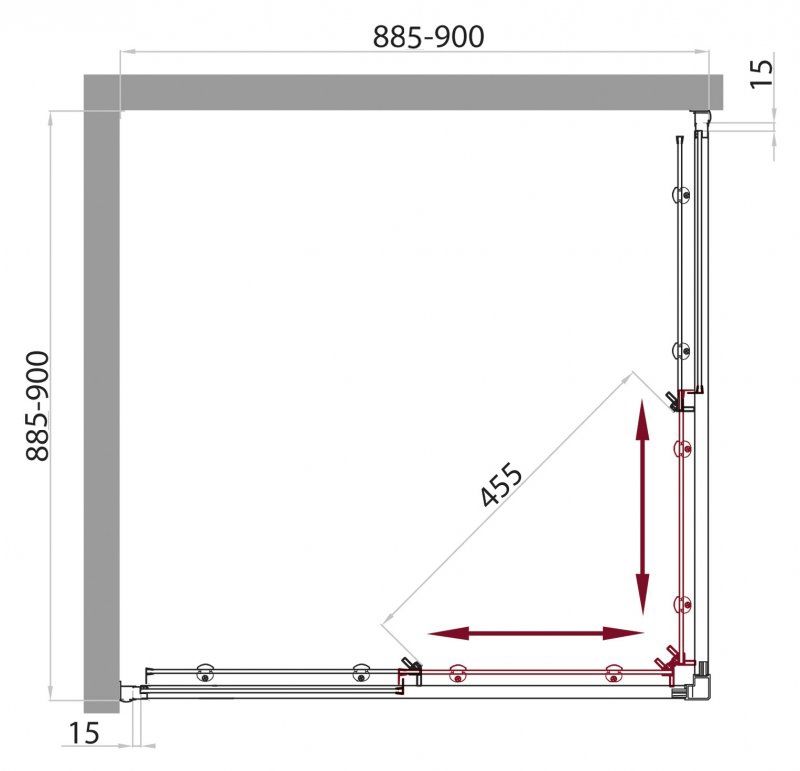 Душевой уголок BelBagno Uno 90x90 UNO-A-2-90-C-Cr профиль Хром стекло прозрачное Душевой уголок BelBagno Uno 90x90 UNO-A-2-90-C-Cr профиль Хром стекло прозрачное